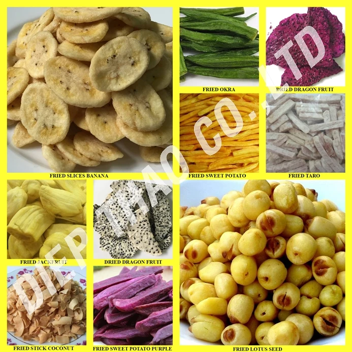 Fried jackfruit crunchy,/sweet in vacuum bag