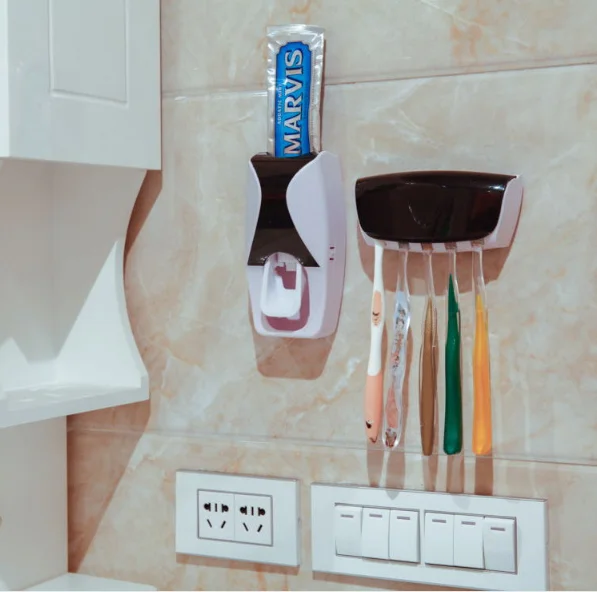 Креативный автоматический держатель для зубной пасты зубных щеток набор