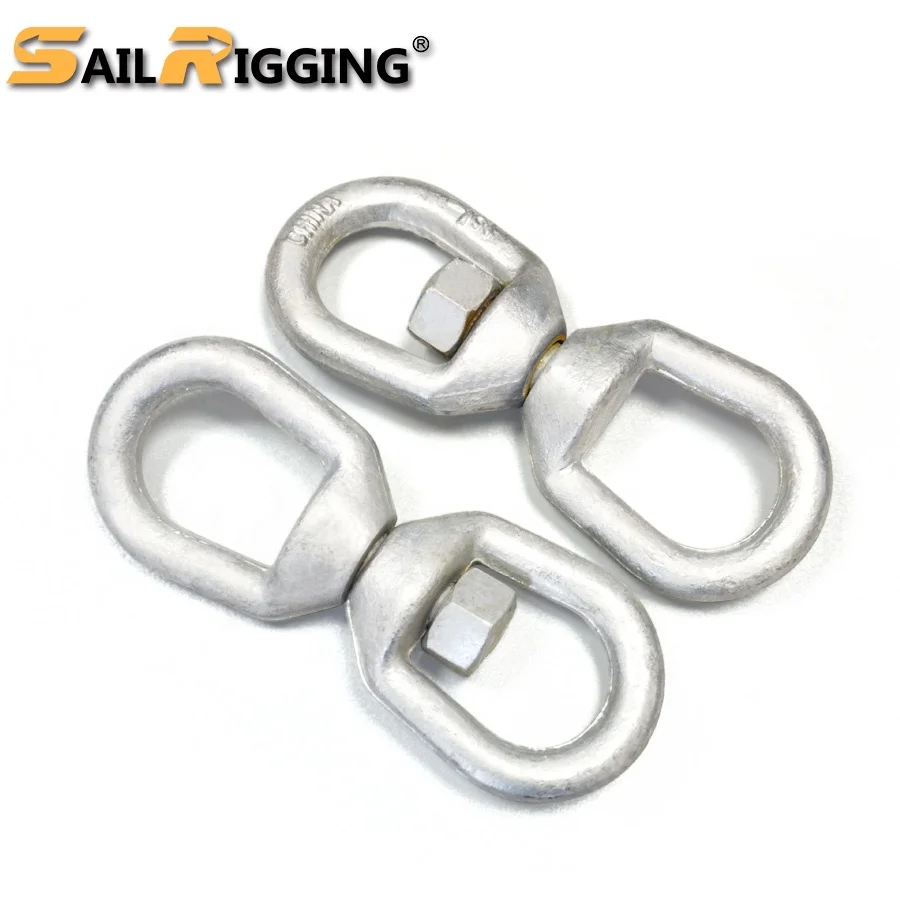 
G402 Us Type Galvanized Carbon Steel Lifting Anchor Chain Swivel with G-402 Eye and Eye 