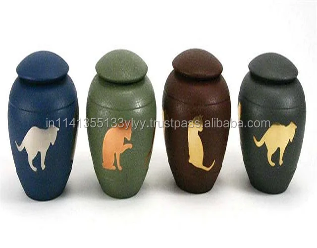 Хит продаж, оптовая продажа урн для кремации под заказ, новый дизайн, металлические урны, похоронные принадлежности для золы животных, самые Твердые Латунные урны