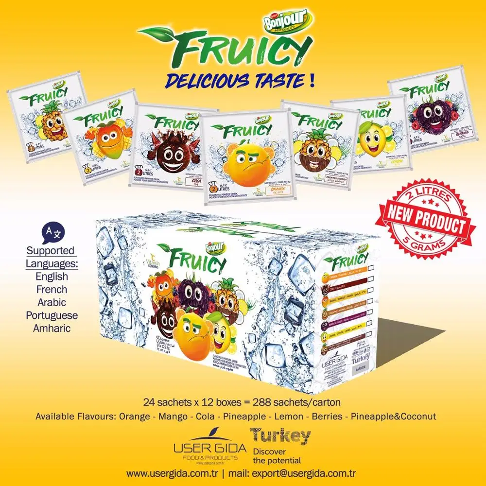 
Fruicy Mango Flavoured Powder Drink / 2 Litres 