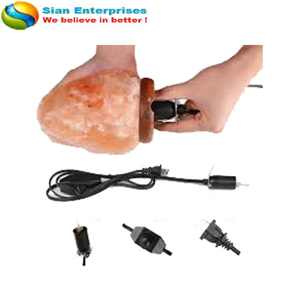 Natural Salt Lamp with Bulb and Cord 7-10lbs Enhance Your Space with the Illuminating Beauty of Sian Enterprises