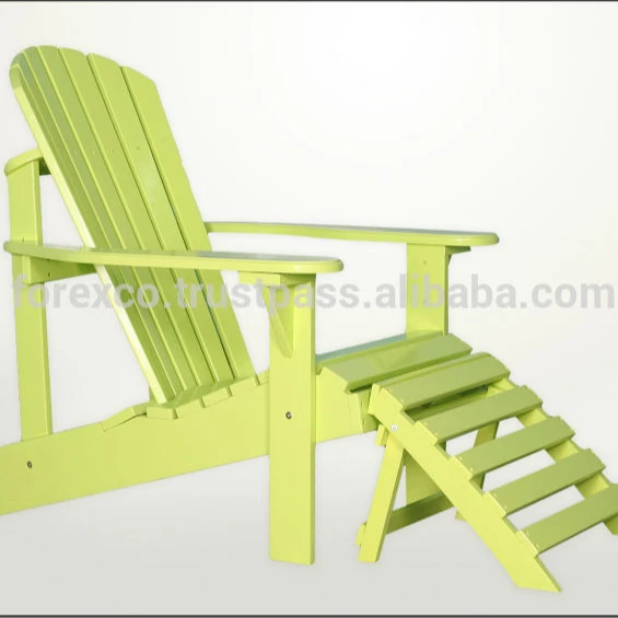 Acacia Outdoor Wooden Adirondack Chair Garden Chair Outdoor Furniture Solid Wood, PU Painted Finishinng