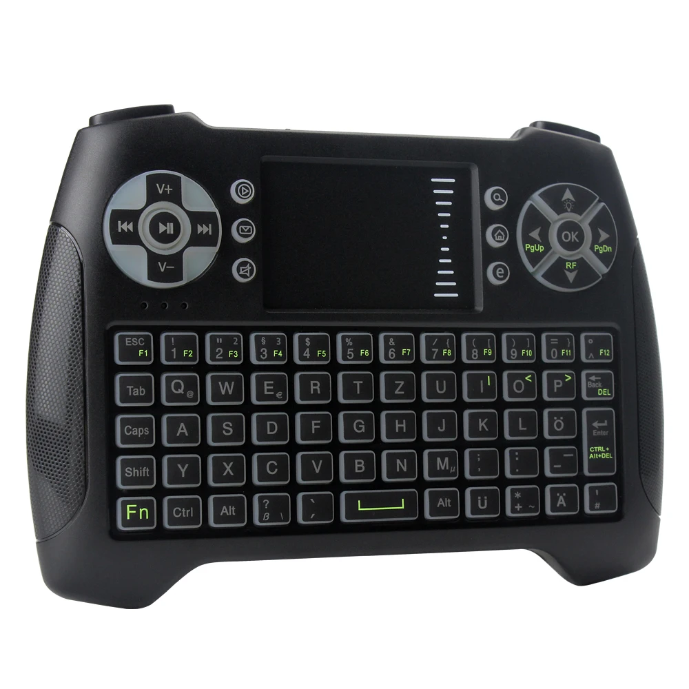 Stock German Language Layout Wireless Keyboard Mini Backlit with Touchpad