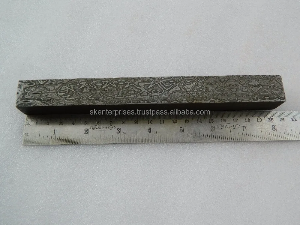 Damascus Steel Round Bar For Jewelery Making