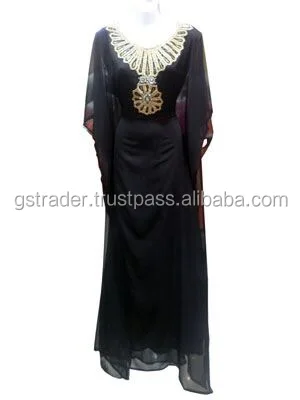
Top Market Selling HI FASHION Beach luxury beaded tunic chiffon/Dubai very fancy kaftan./Most popular abaya kaftan Dress 