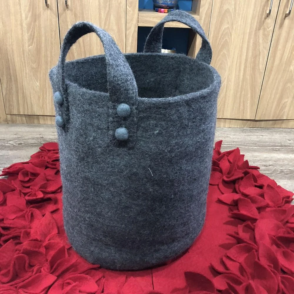 FBB-001, Felt Baskets, Made from 100% Pure Eco-friendly New Zealand Wool, Felted by Skilled and Talented Women Artisans of Nepal