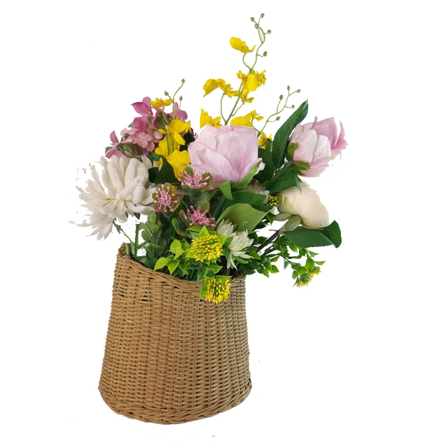 Home Decoration Rattan Vase Flower Storage