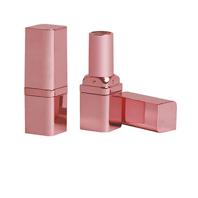 Hot Sale Empty Cosmetic Plastic Lipstick Tube Square Lipstick Casing Lip Balm Containers Packaging