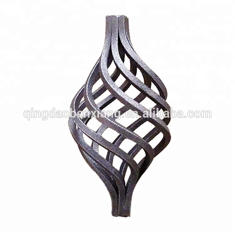 Twisted Iron Decoration Accessories Wrought Iron Baskets Welded in fence