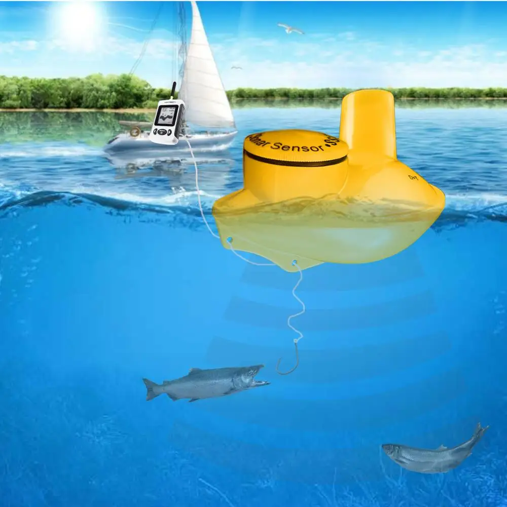 LUCKY FFW-718 Digital Wireless Sonar Fish Finder 120m(400ft) Wireless Range 45M(135ft) Lake Seabed (OEM Packaging Available)