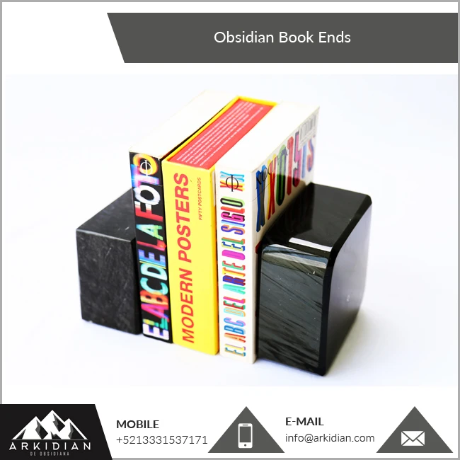 Книжные концы для подарков мексиканский обсидиан камень лучшее качество Новые книжные концы
