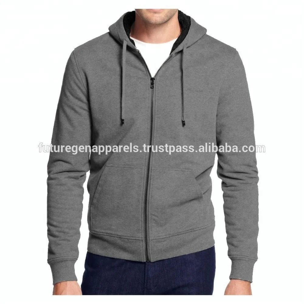 Customizable Fashion Long-Sleeve Fleece Jacket with Hoodie Zippered Design and Lined Collar Fabric Colors in Stock