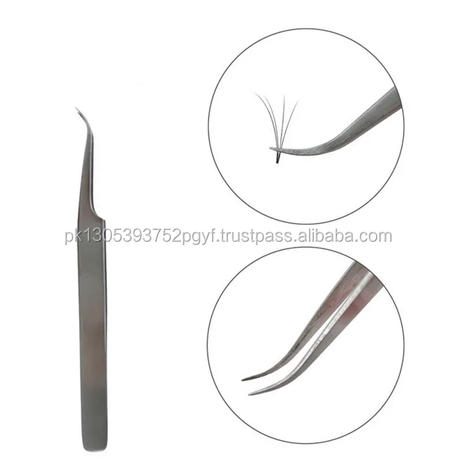 Multicolor quality tweezers 15 degree slightly curved Eyelash Extension Tweezers