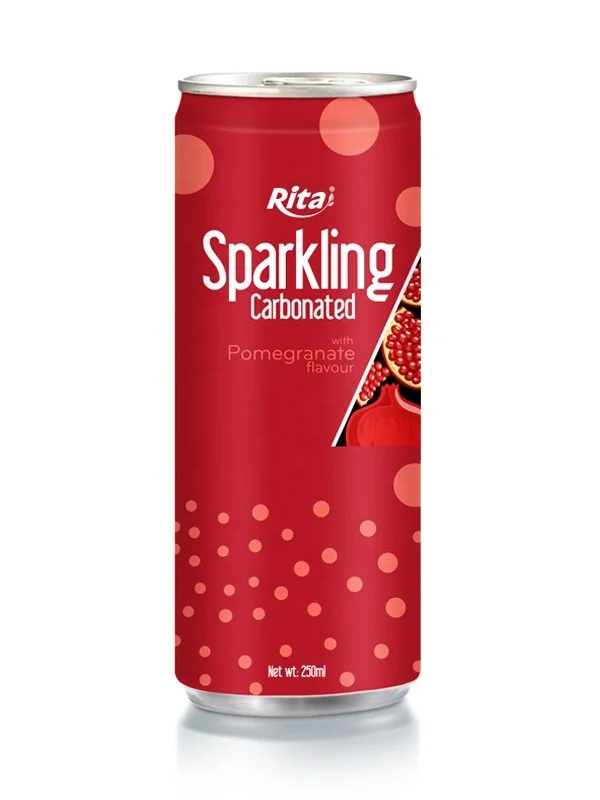 High Quality Free Sample OEM Production Rita Beverage  250ml Canned Lemon Flavored Sparkling Water