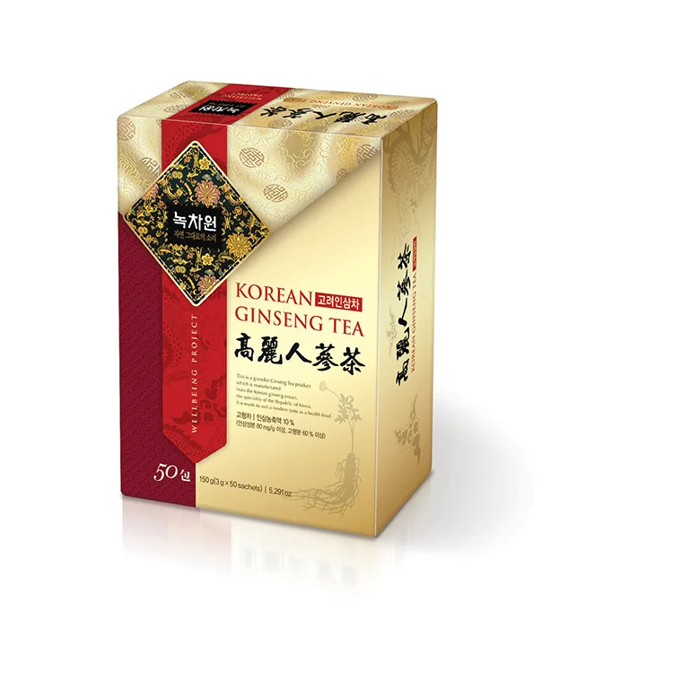 100 натуральный медицинский ежедневный чай, сертифицированный чай женьшеня для здоровья, Сделано в Корее