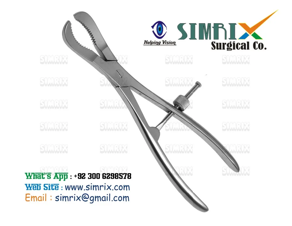 
Bone Reposition Forceps With thread fixation Screw 17cm , SIMRIX 