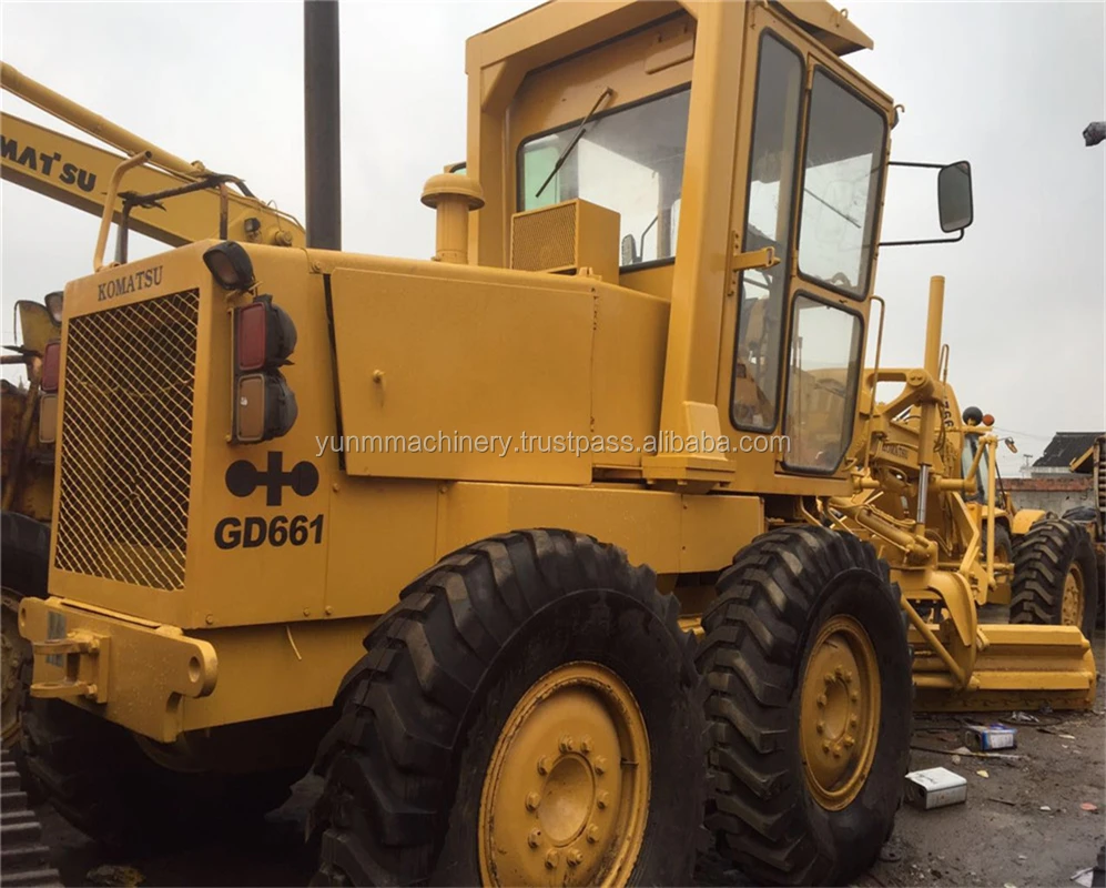 Used Komatsu GD661 grader, GD511 motor grader Komatsu GD611 GD305