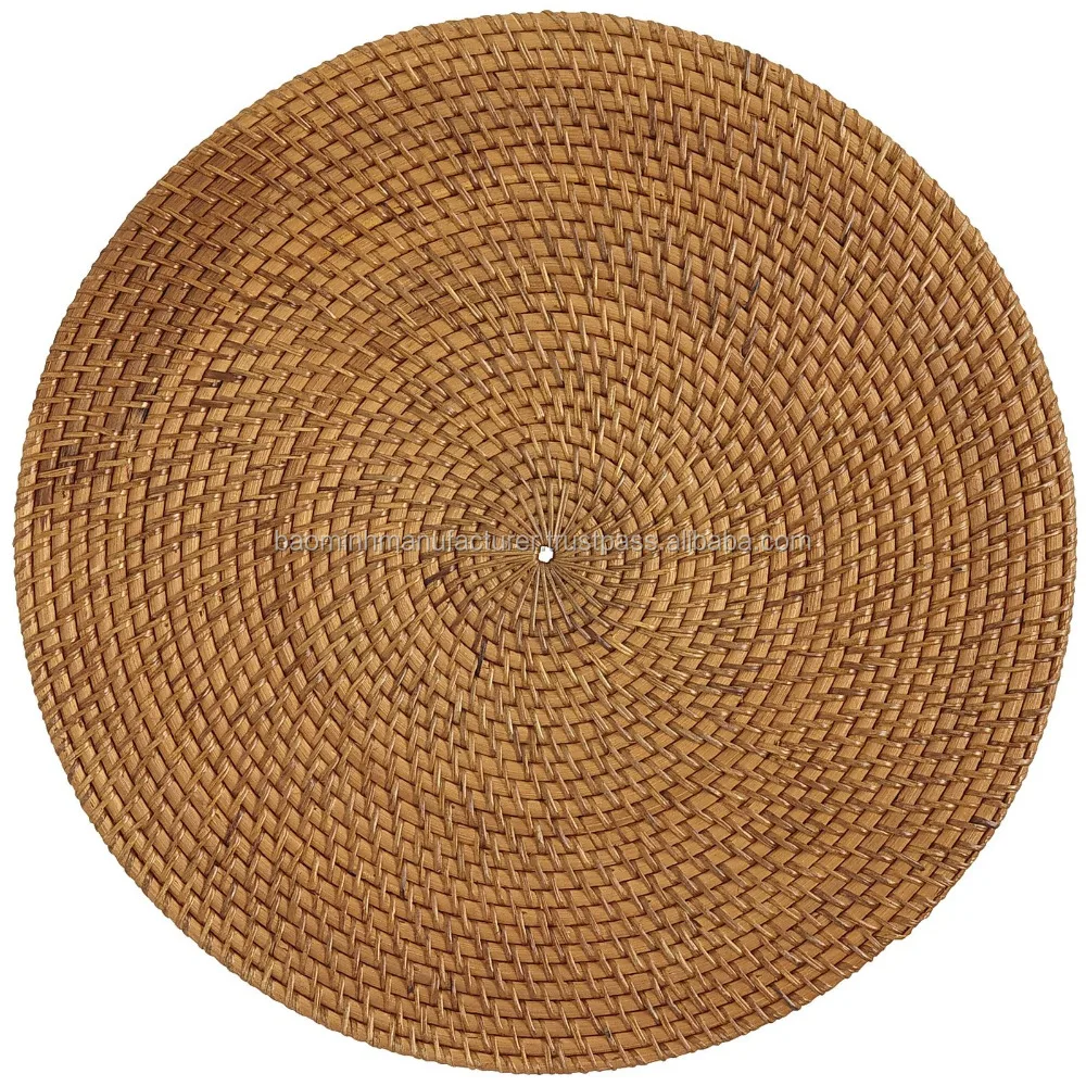 High grade quality rattan round placemat