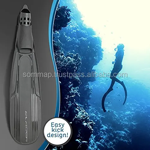 High Quality Short Size Carbon Fiber Spearfishing Blader Diving and Scuba Swimming Fins for Adults From France