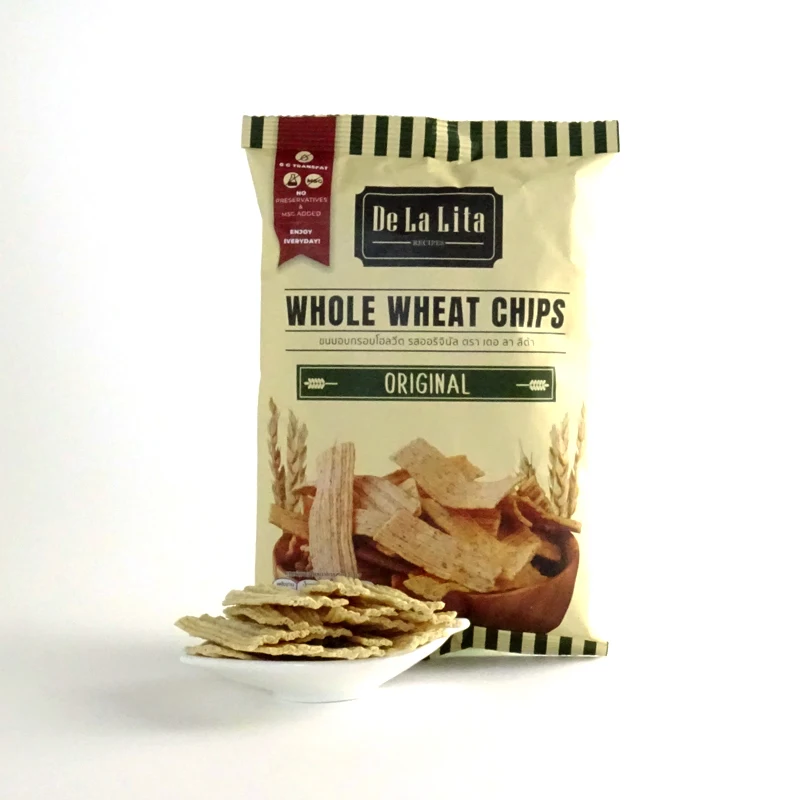 Whole grain snack wheat chip original flavor from Thailand