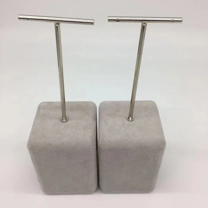 
XIANGYU new style factory wholesale custom luxury gray PU leather jewelry earrings display rack 