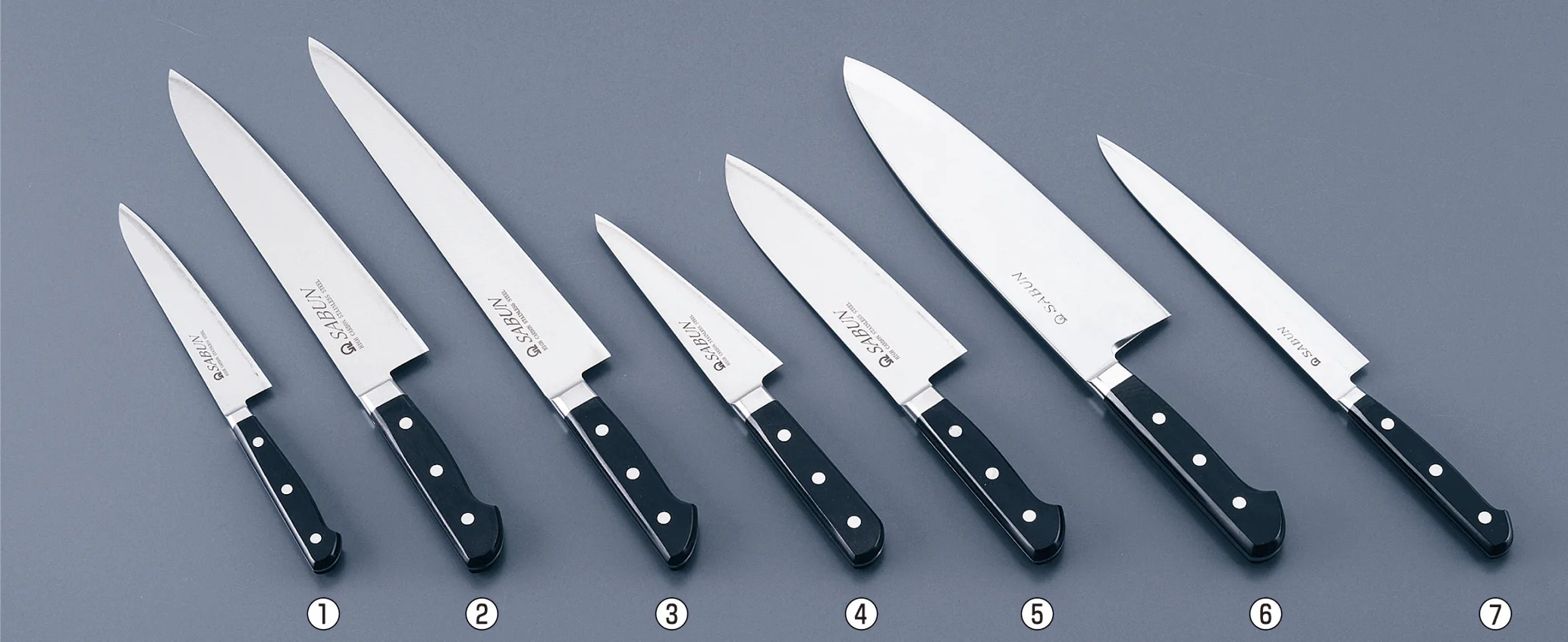 
SABUN high carbon stainless steel knife with black plywood and bolster 