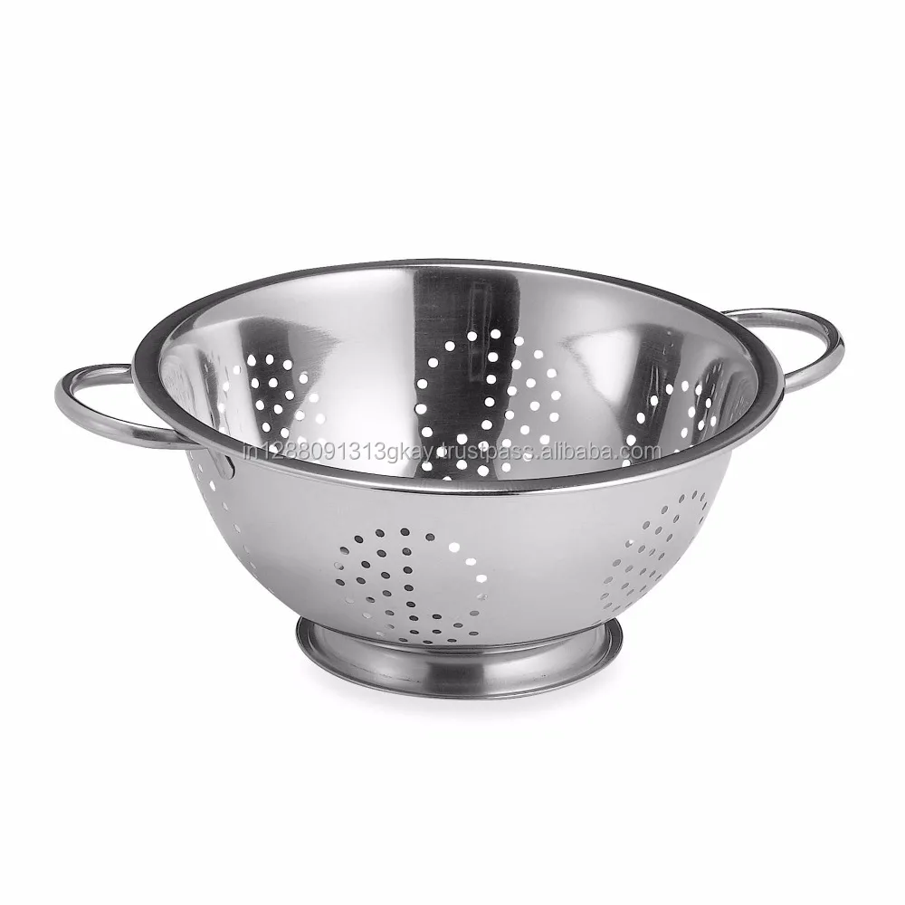 Wholesale supplier cooking tool small hole design stainless steel colander