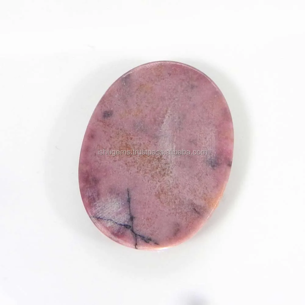 Rhodonite Oval Cabochon 58.55 Ct Loose Gemstone Making For Jewelry