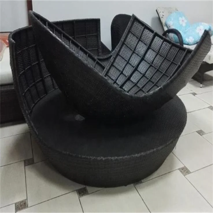 
New Design Customize Garden Furniture Rattan Round Outdoor Daybed 