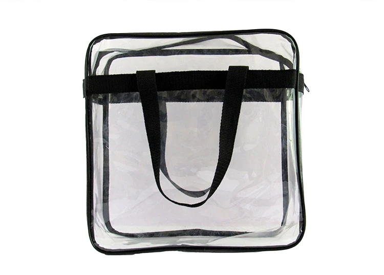 
Tote Bag Transparent Plastic Pvc Customized Rivet Hot Fashionable Appliques Feathers Diamonds Scarves Unisex 