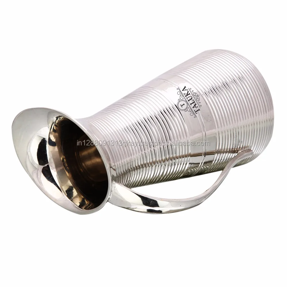 Beast Quality Water Pitcher 50 OZ Water Storage Nickle Plated Brass Pitcher