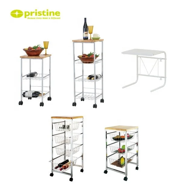 Сделано в Тайване мебель для дома хранения 4-ярусный выставочный стенд металлический поднос Кухонная Тележка