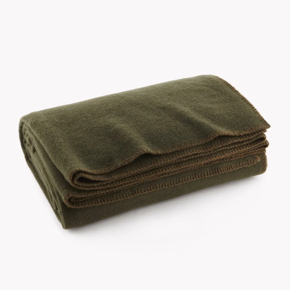 US Olive Green Wool Blankets Warm Soft Cozy at Competitive Rates for Winter Season Ready To Ship Woolen Blankets