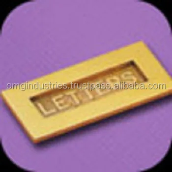 OMG Industries Letter Plate Polished Brass 258mm X 79mm Cast Iron Black Antique Letter Plate for Door Usage from Trusted Seller