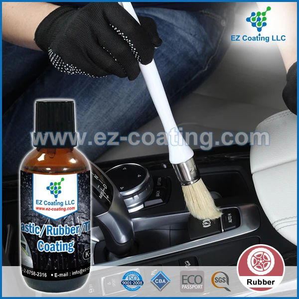 Oleophobic interior car rubber and plastic paint