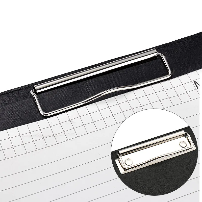 Professional executive custom printing logo A4 PU leather folder manager conference folder clipboard