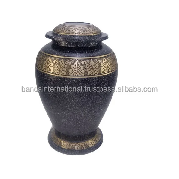 Wholesale Best Selling Metal Cremation Urns With Engraving Band Solid Low Prices Brass Large Funeral Urns Made India