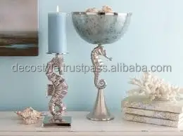 Подсвечник белый морской лошадь