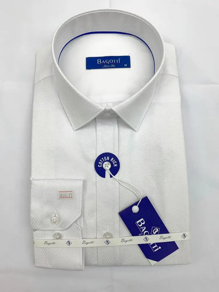 Slim Fit High Quality Cotton And Polyester Mens Dress Shirt From Turkey