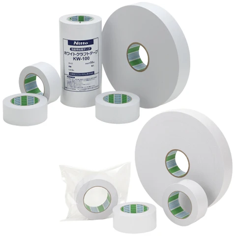 Kraft paper tape for packaging manufactured by Nitto Denko. Made in Japan