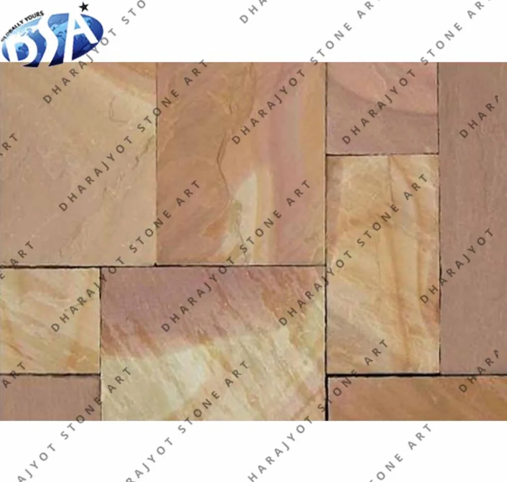 modak pink sandstone paving tiles outdoor garden decor