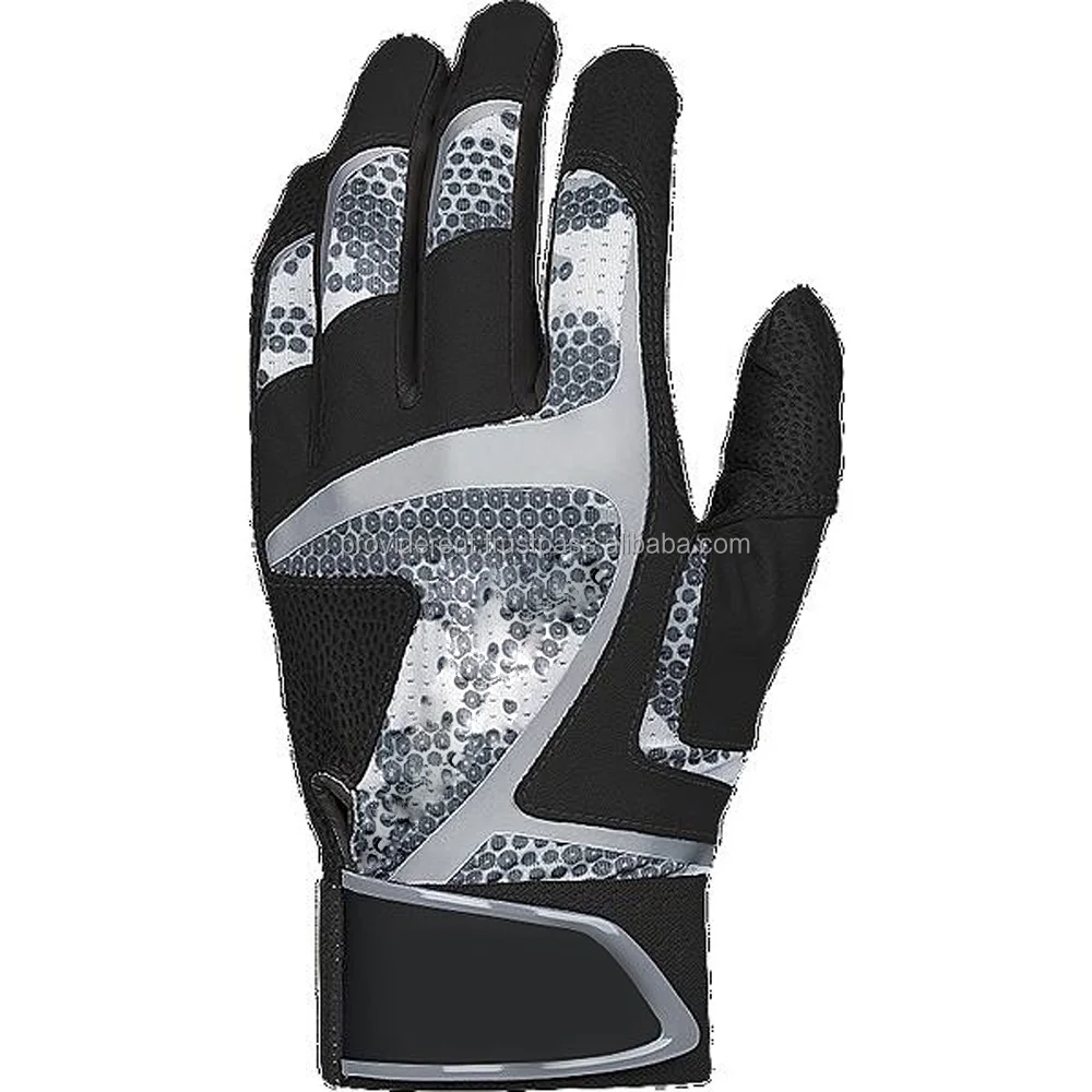 
2020 High Quality New Design Synthetic Leather Polyester Baseball Batting Gloves 