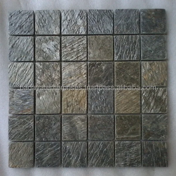 Deoli Green Slate Stone Mosaic Tile