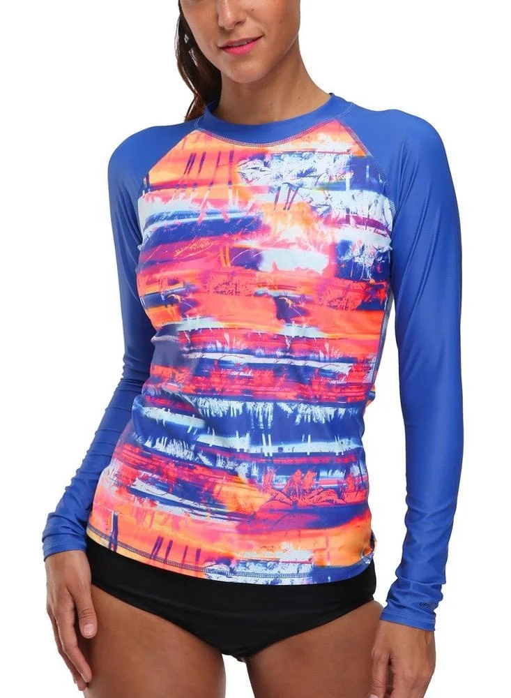 CharmLeaks womens swim shirt long sleeves rashguard GG-RG-08-30