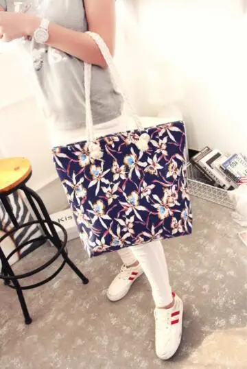 
Hot Selling Colorful Canvas Beach Bags Women Lady,handle Bag Cotton Canvas Striped 25cm Height Polyester Sh-n00102 Sinohood 