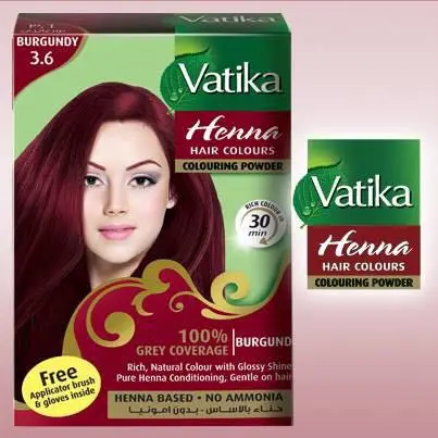 Dark brown herbal Vegetal bio colour