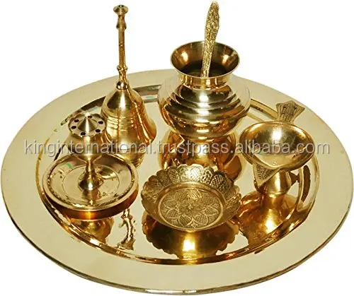 Stainless steel pooja thali