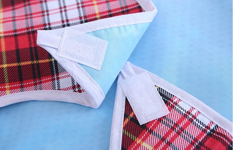 Classic Tartan Washable Clothing Protector Apron Adult Bib Senior Bibs