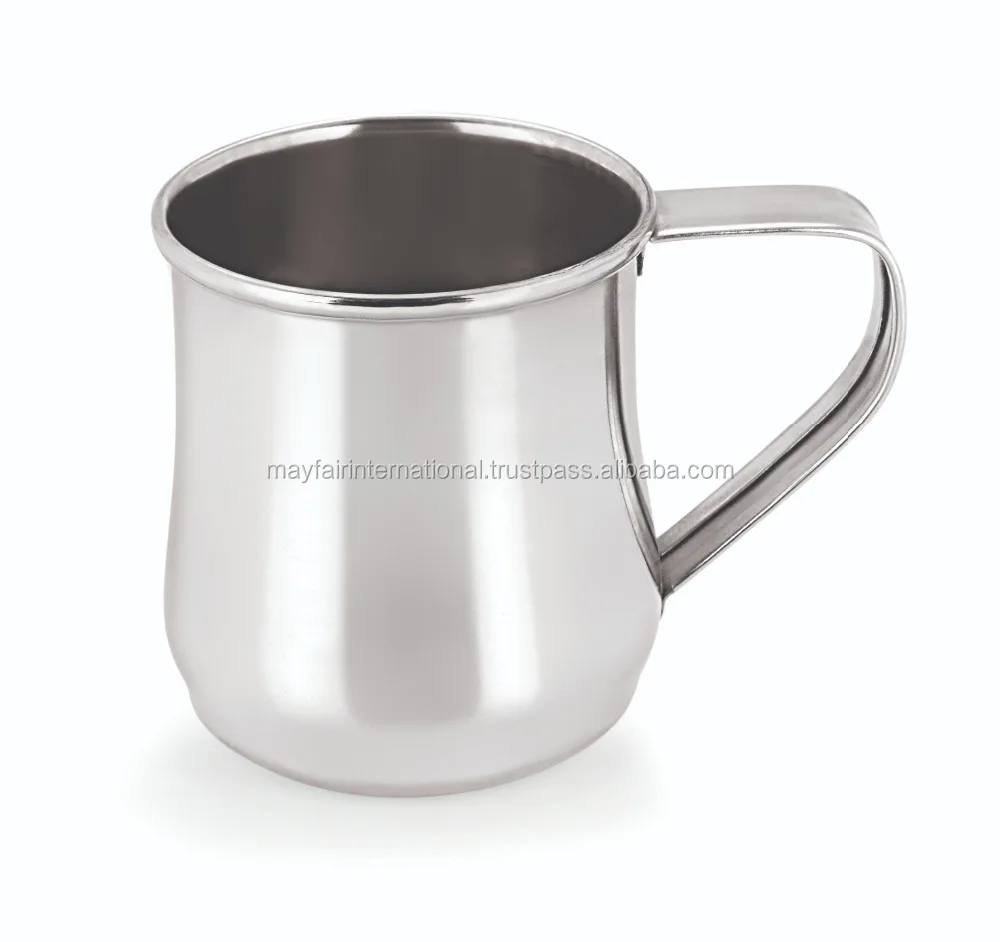 Food Grade Customized Logo Stainless Steel Tea Coffee Milk Soup Drinking Camping Travel Thai Mug With Strip Handle